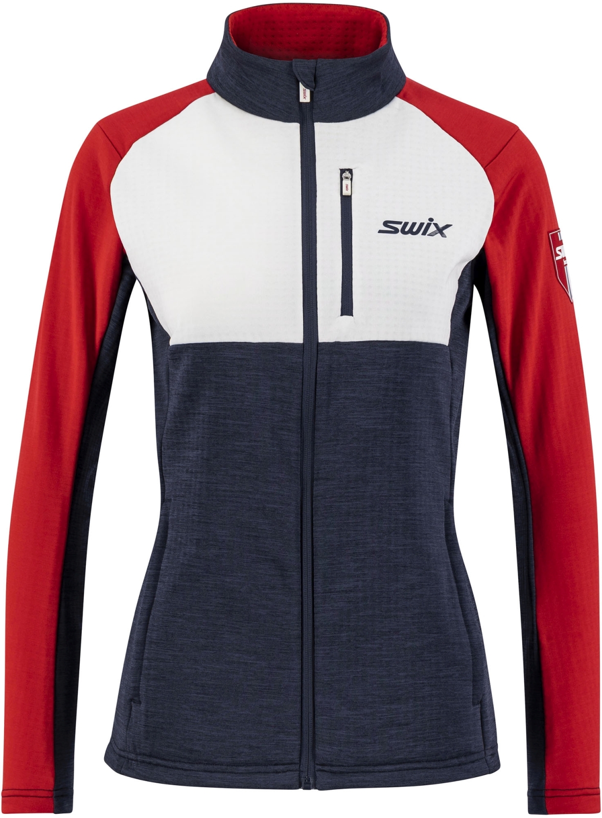E-shop Swix Infinity midlayer jacket W - Dark Navy/Swix Red L