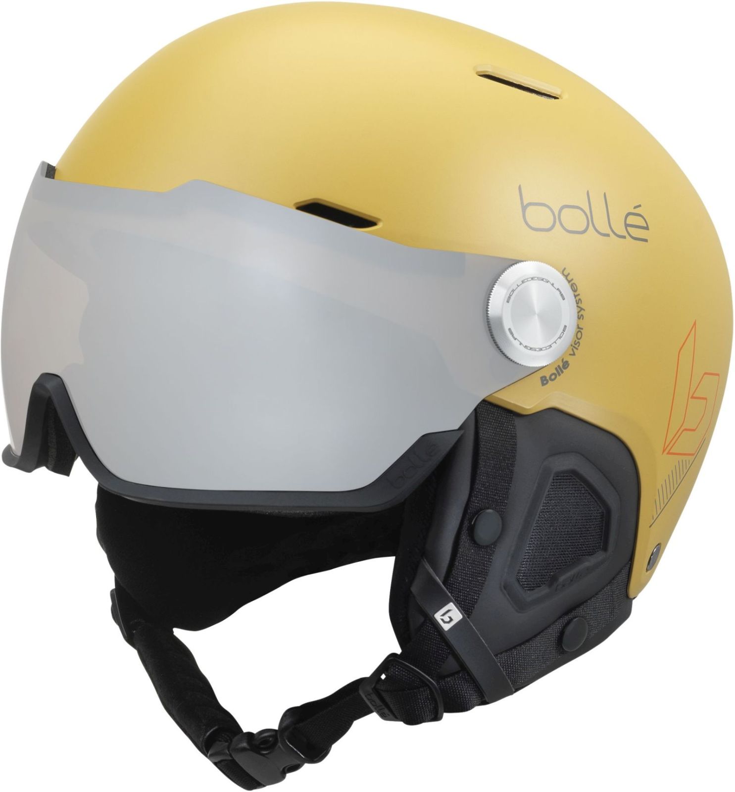 Lyžařská helma Bollé Might Visor - Matte sand / brown silver lens