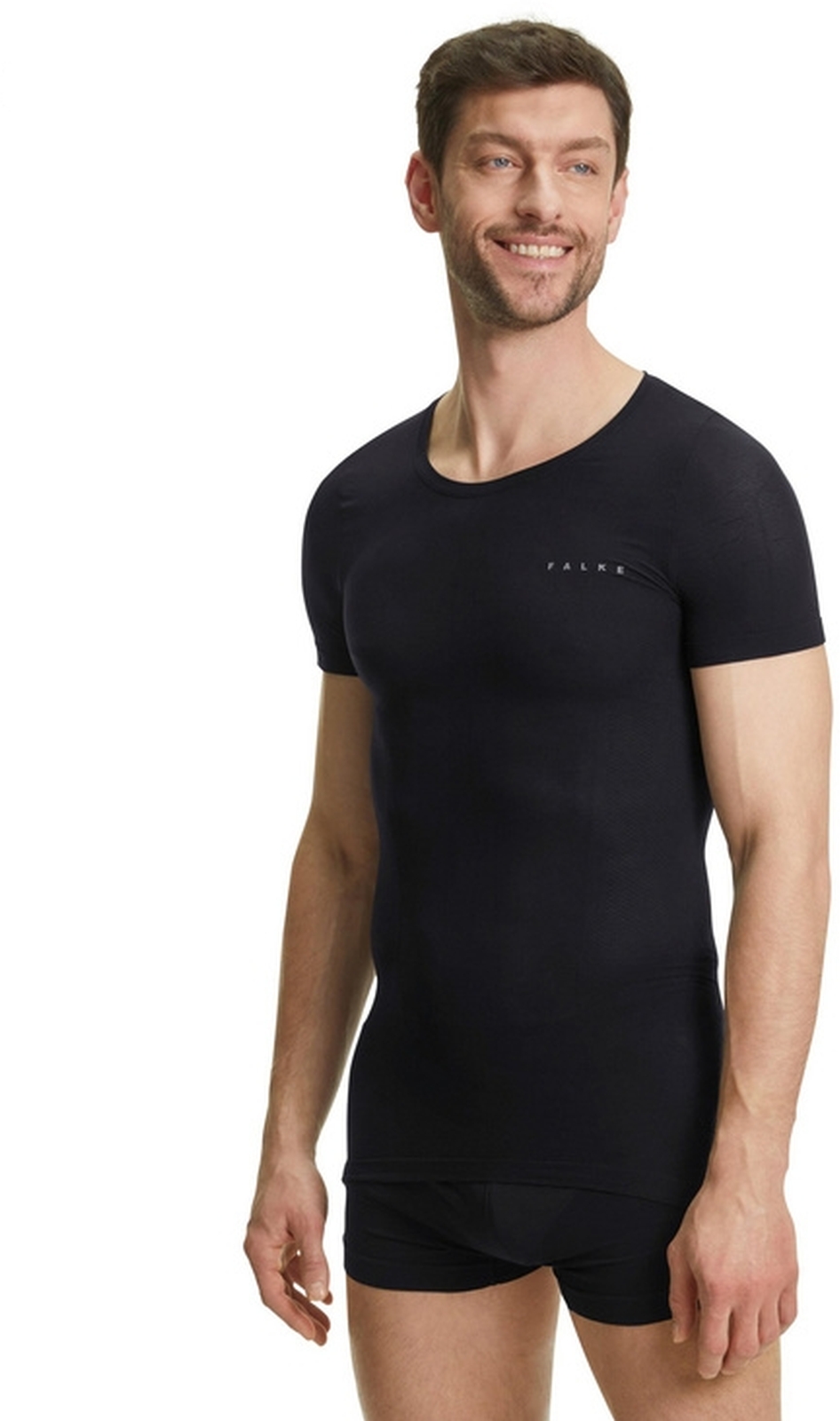 Levně Falke Men Short sleeve Shirt Ultralight Cool - black M