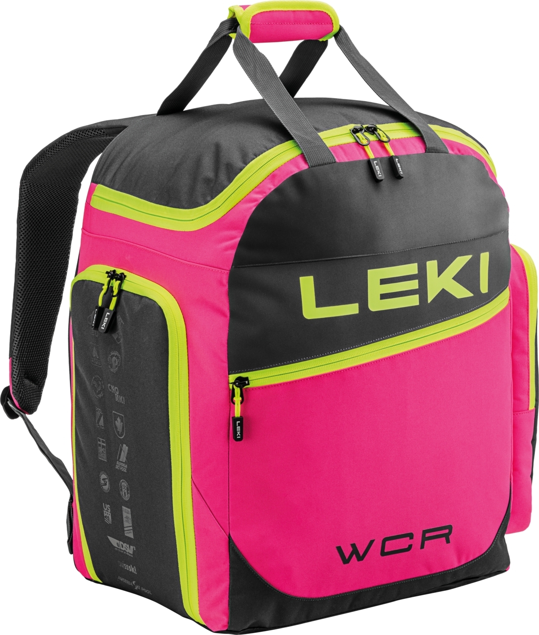 E-shop Leki Skiboot Bag WCR 60L - neon pink/black/neon yellow uni
