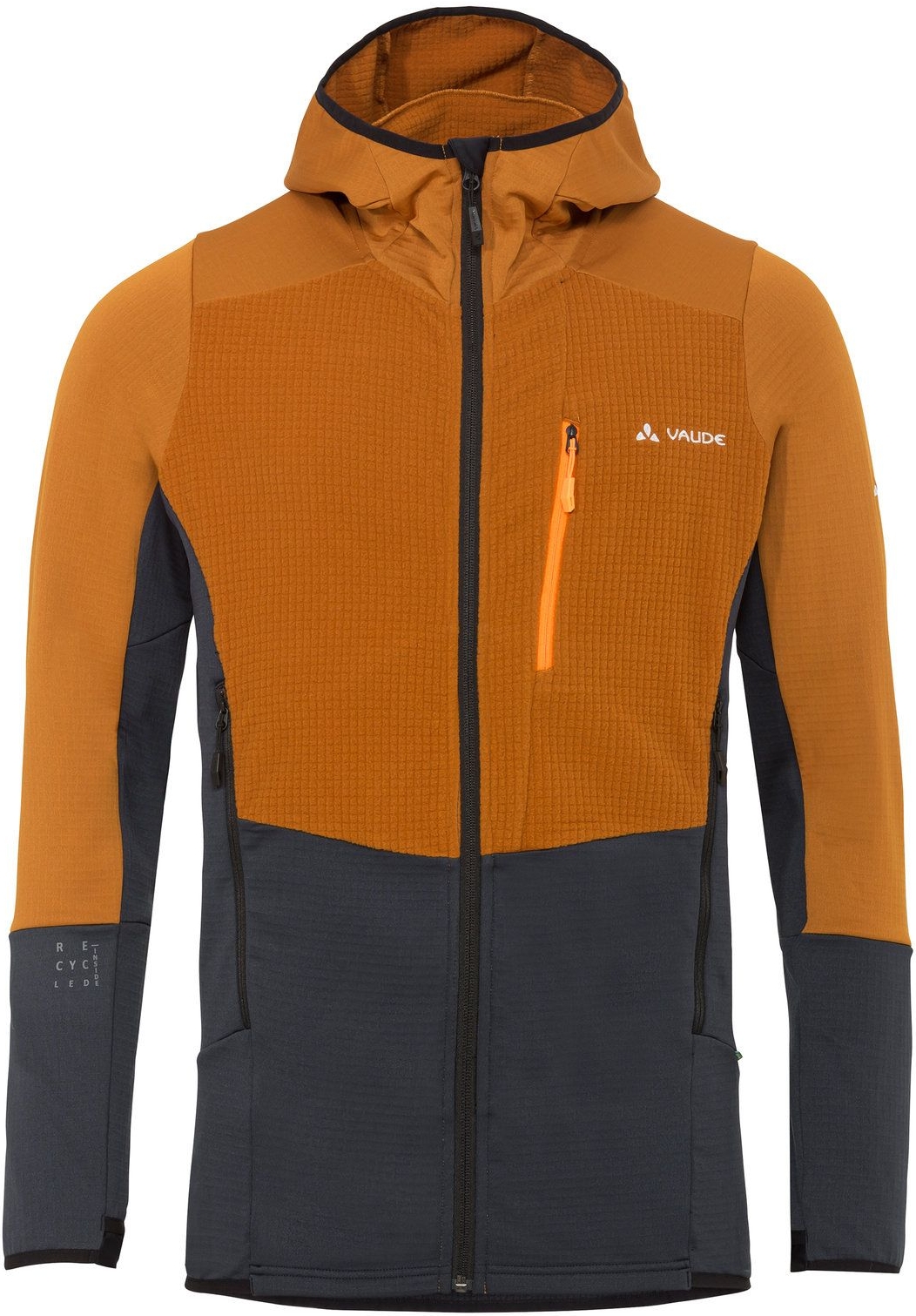Levně Vaude Men's Monviso Hooded Grid Fleece Jacket - silt brown L