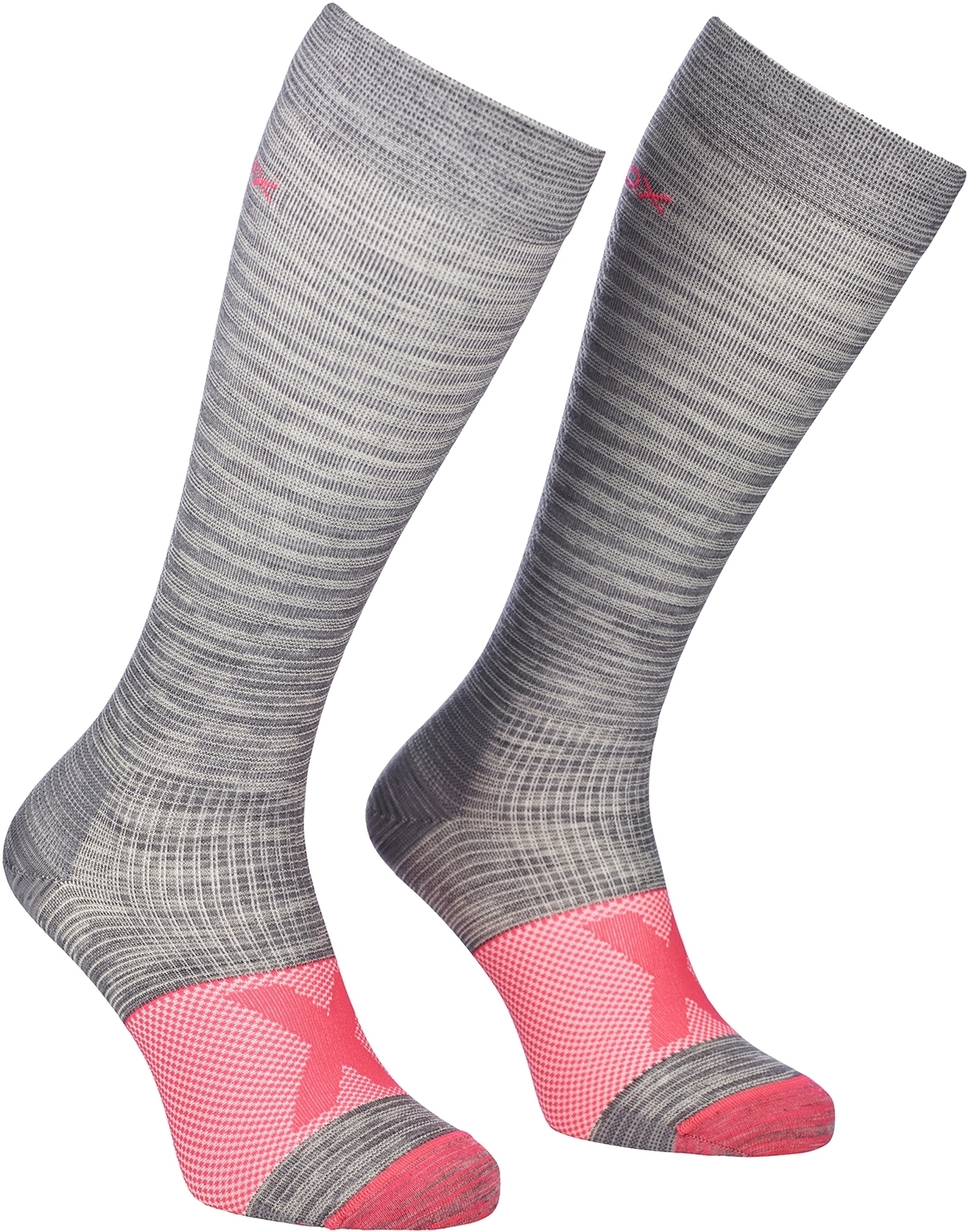 E-shop Ortovox Tour compression long socks w - grey blend 35-38
