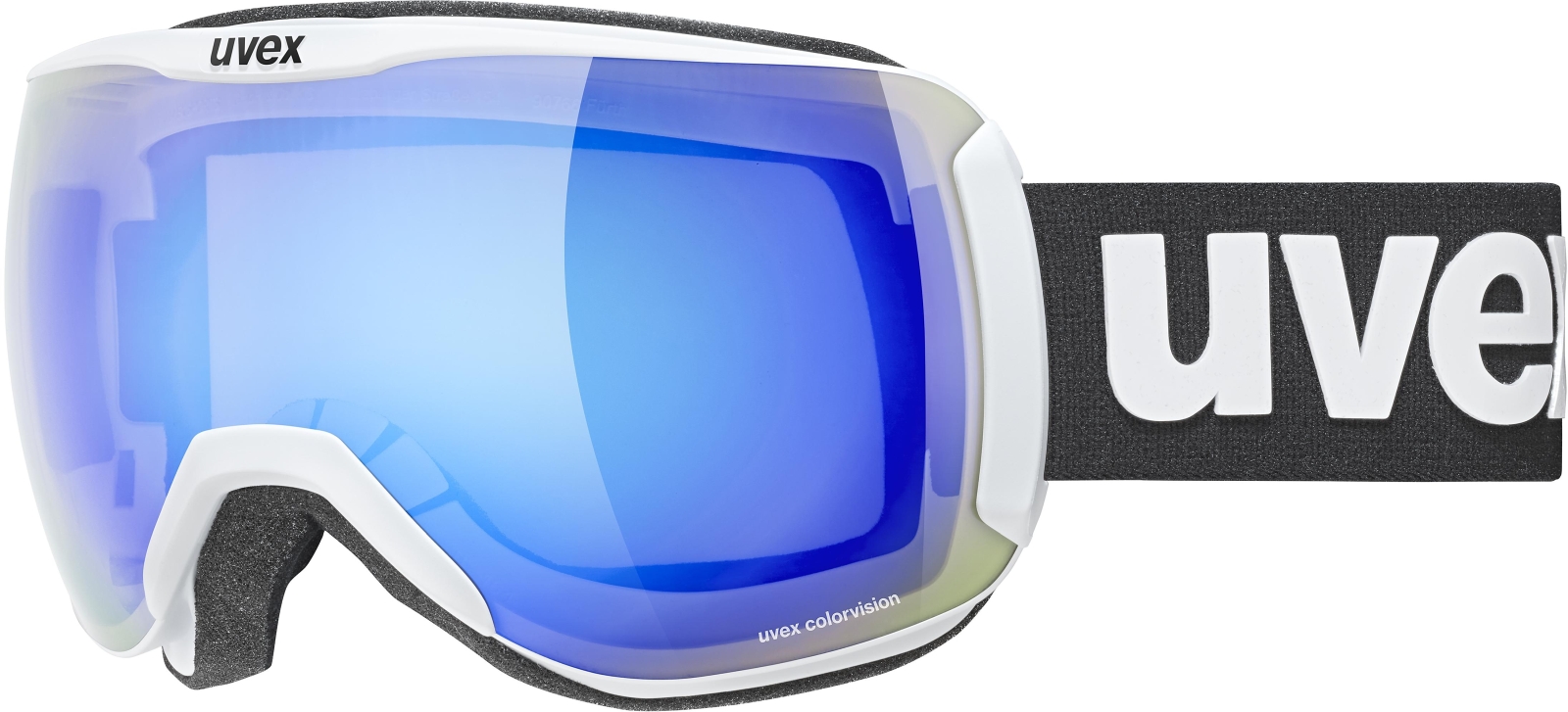 E-shop Uvex Downhill 2100 CV - white matt/mirror blue colorvision green (S2) uni