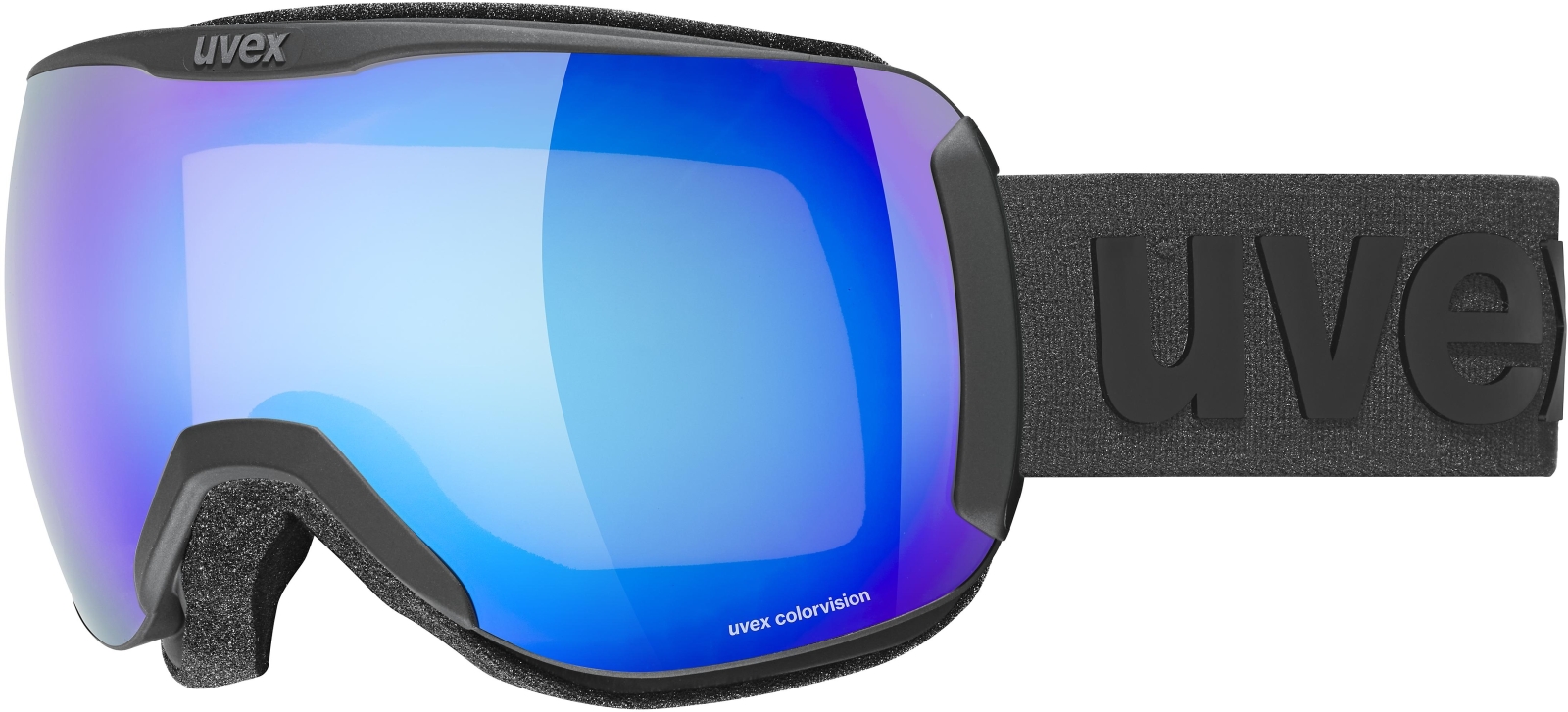 E-shop Uvex Downhill 2100 CV - black matt/mirror blue colorvision green (S2) uni