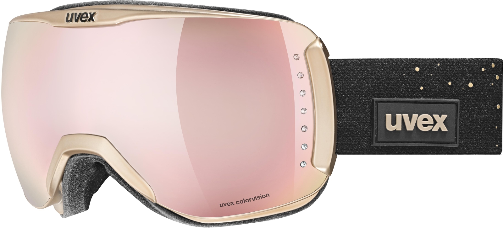Levně Uvex Downhill 2100 WE Glamour CV - satin gold chrome/mirror rose colorvision green (S2) uni