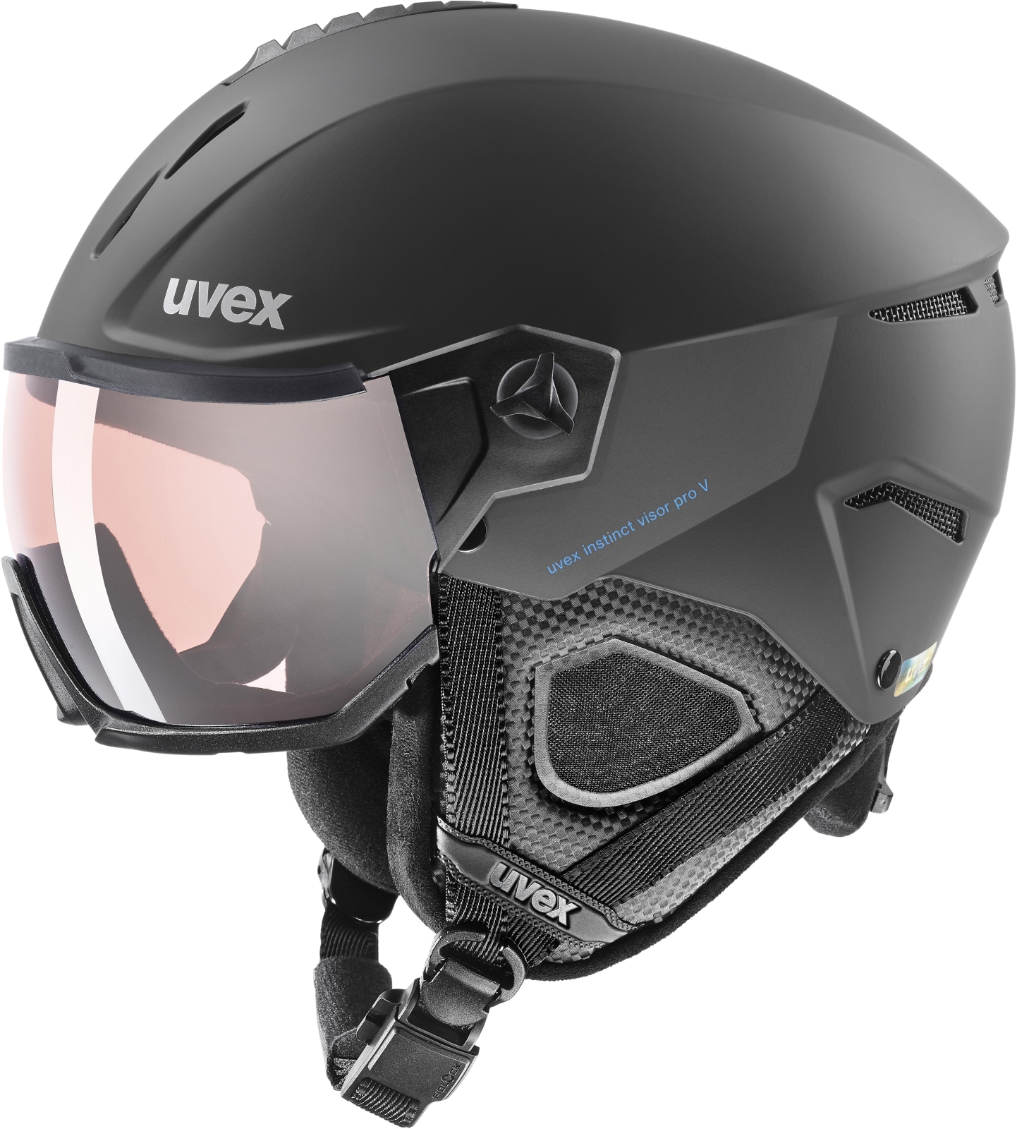 Levně Uvex Instinct visor pro V - black matt/mirror silver variomatic (S1–S2) 56-58