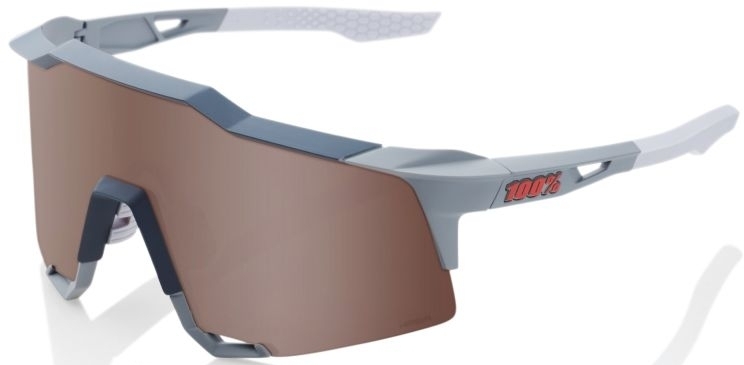E-shop 100% Speedcraft - Soft Tact Stone Grey - Hiper Crimson Silver Mirror Lens uni