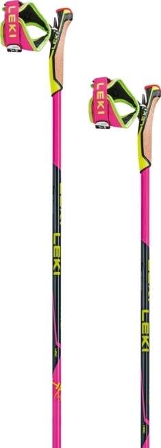 Levně Leki HRC max - neon pink/neon yellow/carbon structure 150