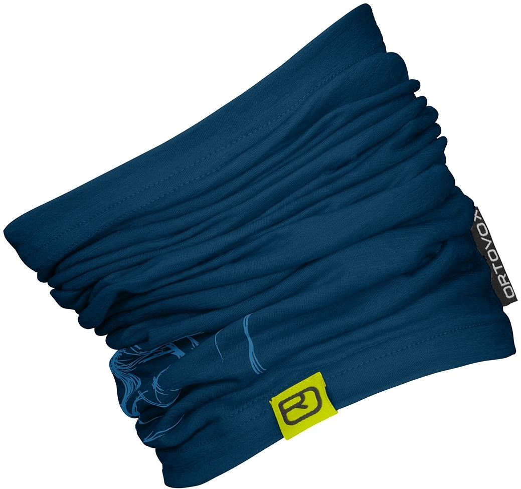 Levně Ortovox 120 tec logo neckwarmer - petrol blue uni