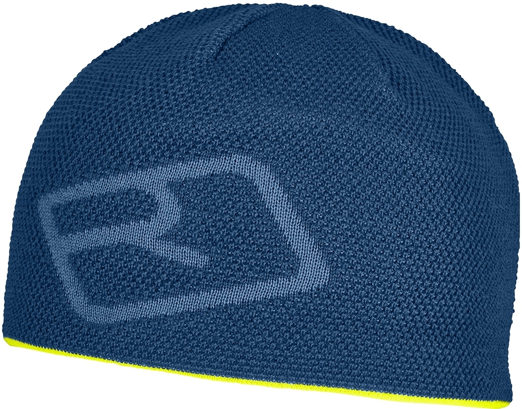 E-shop Ortovox Merino logo knit beanie - petrol blue uni