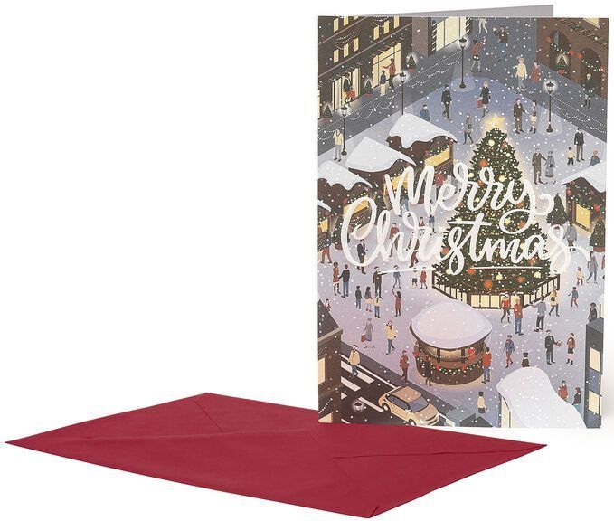 Levně Legami Christmas Greeting Cards - 11,5X17 - Christmas Market uni
