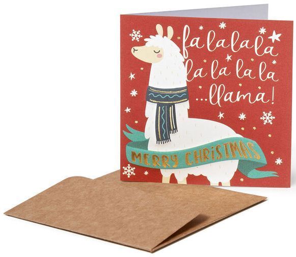 Levně Legami Christmas Greeting Cards - 7X7 - Fa La Llama uni