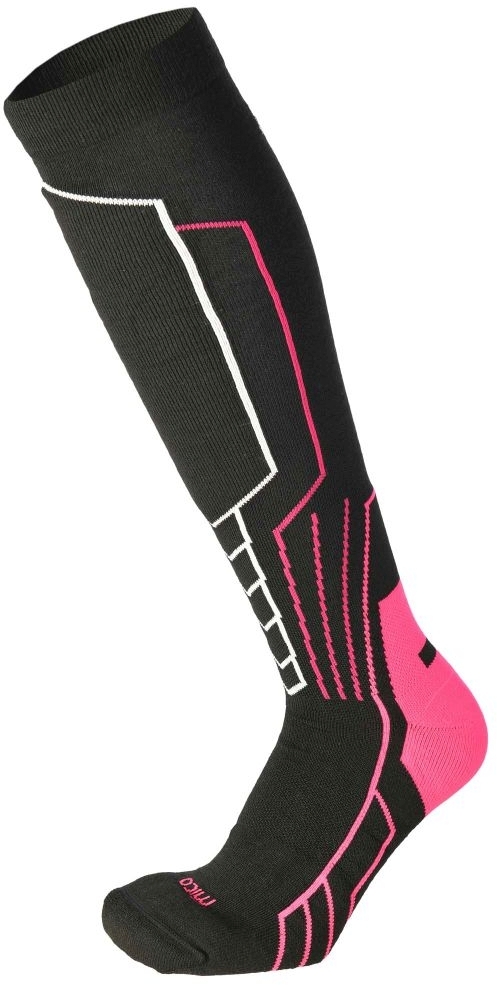 E-shop Mico Medium Weight Warm Control Ski Woman Socks - nero/fucsia fluo 41-42