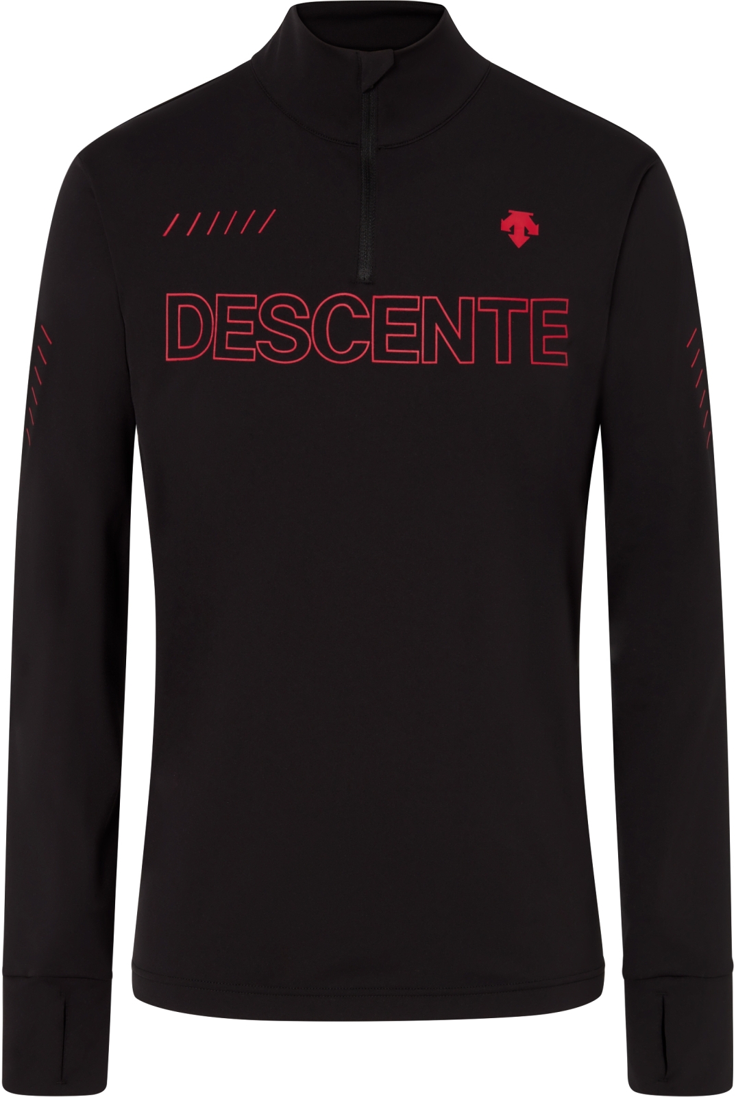 E-shop Descente Descente 1/4 Zip T-Neck - Black S