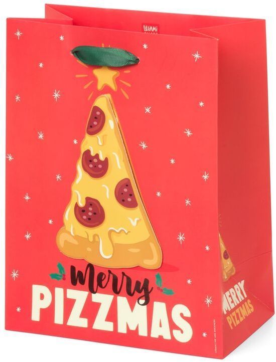 Levně Legami Christmas Gift Bag - Medium - Pizza uni