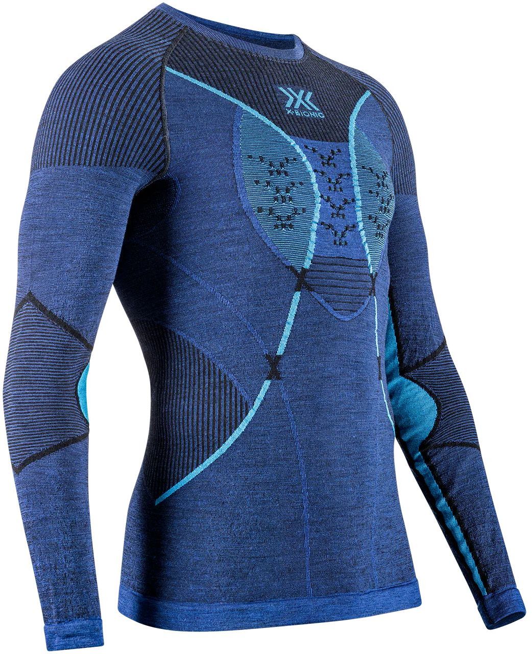 Levně X-Bionic Merino Shirt Lg Sl Men - dark ocean/sky blue L